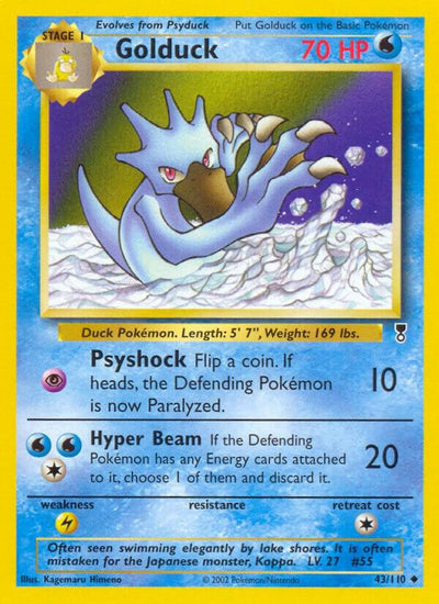 Pokémon Golduck #043/110 Legendary Collection Uncommon Reverse Holofoil Lightly Played English Trading Card — catalog front, TCGplayer SKU 2895347