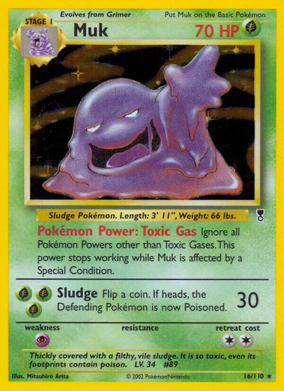 Pokémon Muk #016/110 Legendary Collection Holo Rare Holofoil Near Mint English Trading Card — catalog front, TCGplayer SKU 2895531