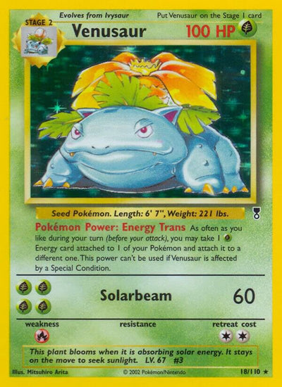 Pokémon Venusaur #018/110 Legendary Collection Holo Rare Holofoil Near Mint English Trading Card — catalog front, TCGplayer SKU 2895746