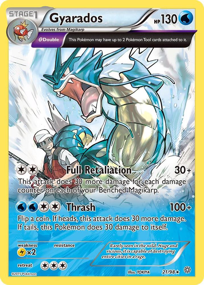 Pokémon Gyarados #21/98 XY - Ancient Origins 21 Holofoil Lightly Played Trading Card