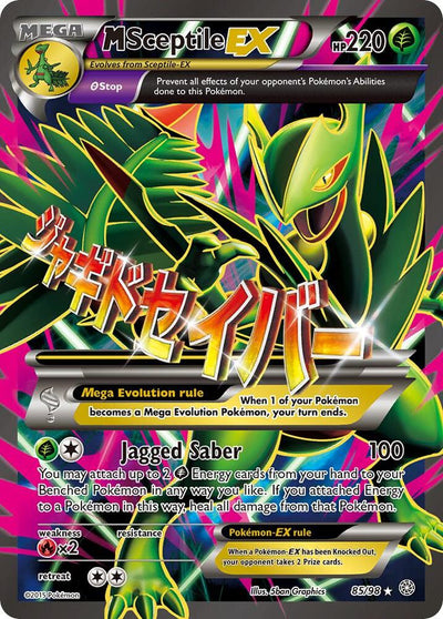 Pokémon M Sceptile EX #85/98 XY - Ancient Origins 85 Full Art Holofoil Lightly Played Trading Card