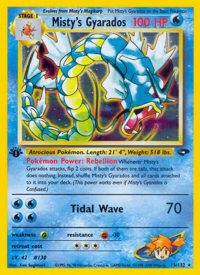 Pokémon Misty's Gyarados #013/132 Gym Challenge Holo Rare Holofoil Moderately Played Unlimited Trading Card