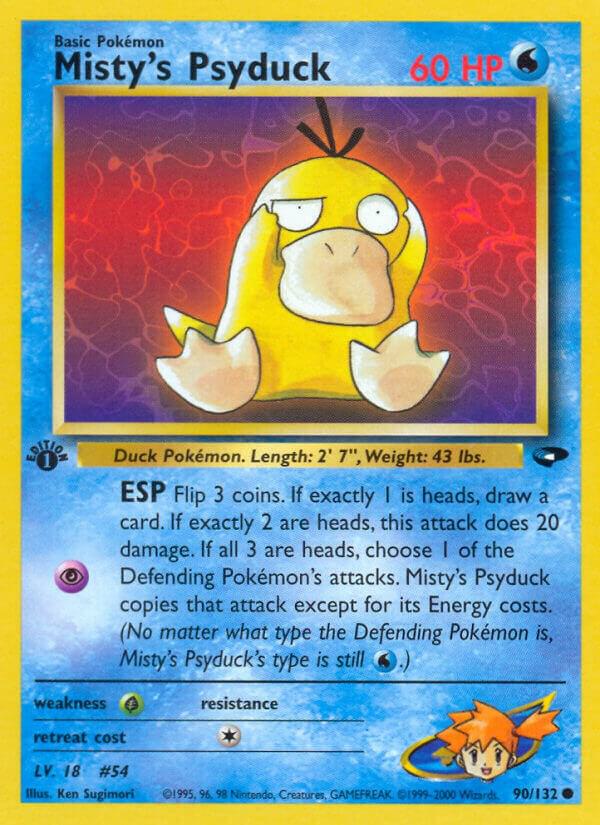 Pokémon Misty's Psyduck #090/132 Gym Challenge Common Non-Foil Near Mint 1st Edition Trading Card