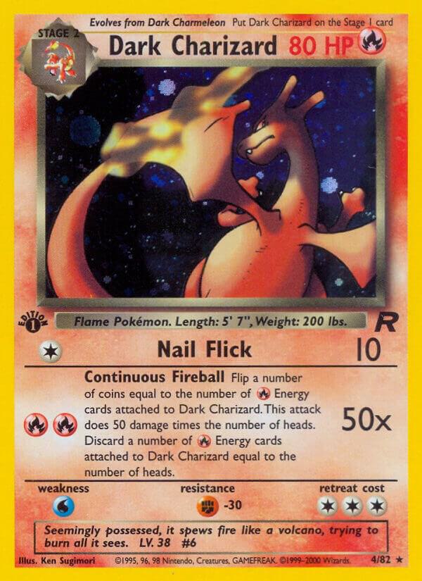 Pokémon Dark Charizard #04/82 Team Rocket 4 Holofoil Moderately Played Unlimited English Trading Card — catalog front, TCGplayer SKU 2961855