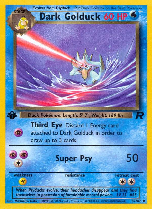 Pokémon Dark Golduck #37/82 Team Rocket Uncommon Non-Foil Near Mint 1st Edition English Trading Card — catalog front, TCGplayer SKU 2961938