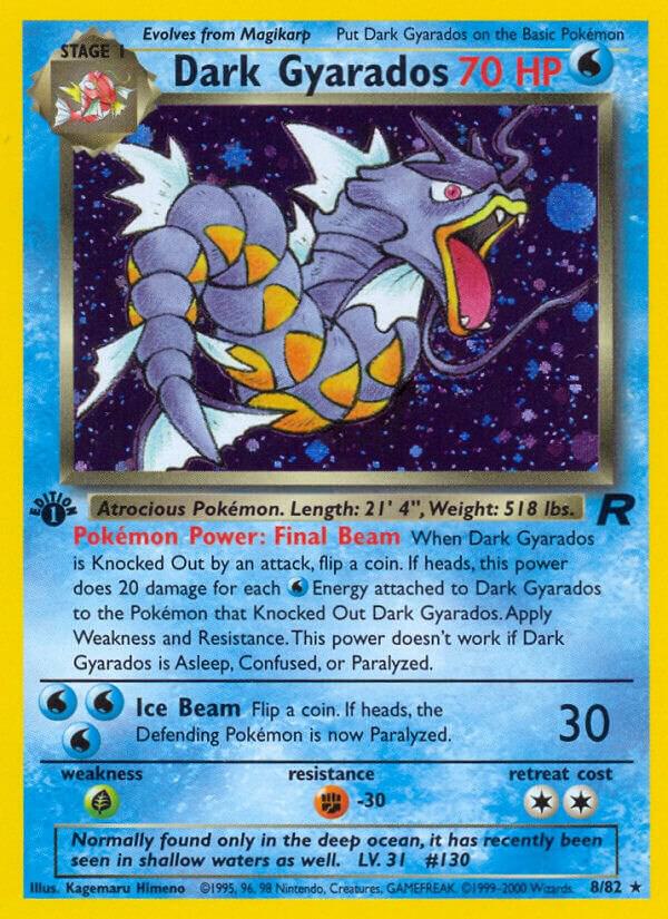 Pokémon Dark Gyarados #08/82 Team Rocket 8 Holofoil Moderately Played Unlimited Trading Card