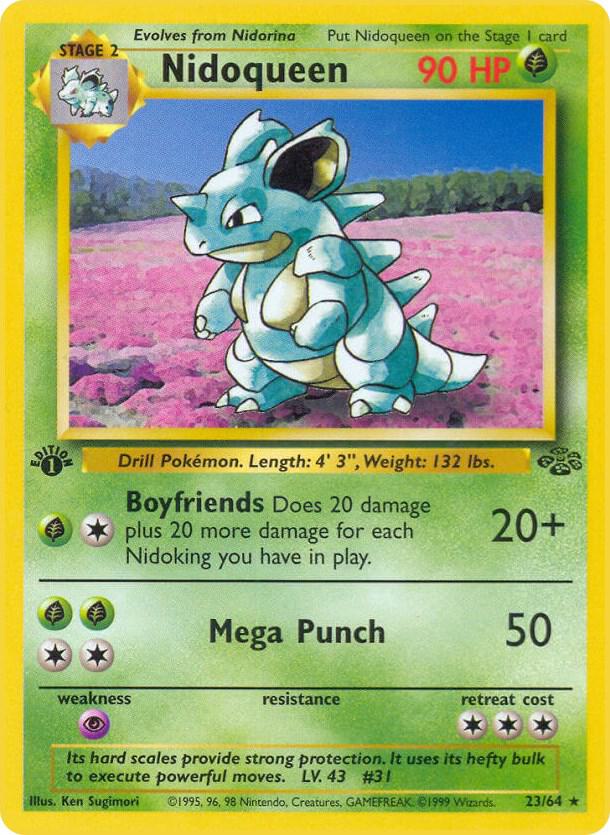 Pokémon Nidoqueen #23/64 Jungle 23 Non-Foil Near Mint 1st Edition English Trading Card — catalog front, TCGplayer SKU 2998321