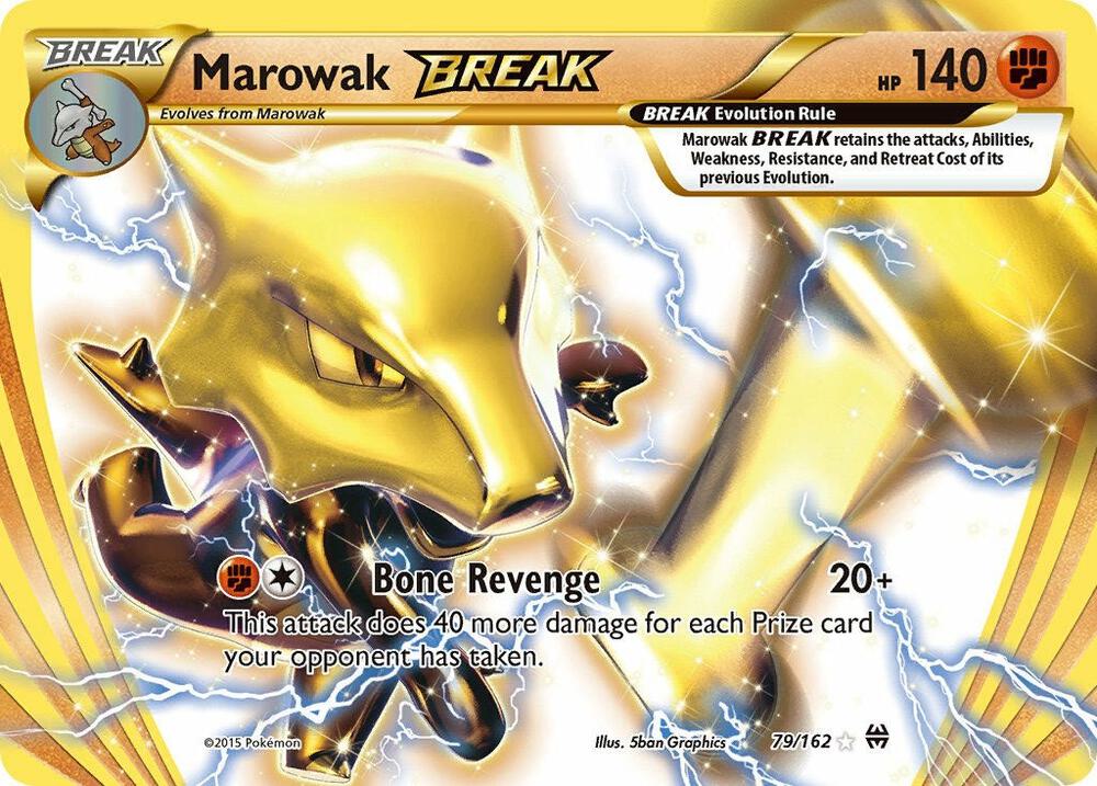 Pokémon Marowak BREAK #79/162 XY - BREAKthrough Rare BREAK Holofoil Near Mint English Trading Card — catalog front, TCGplayer SKU 3000467