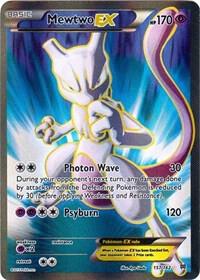 Pokémon Mewtwo EX #157/162 XY - BREAKthrough 157 Full Art Holofoil Moderately Played Trading Card