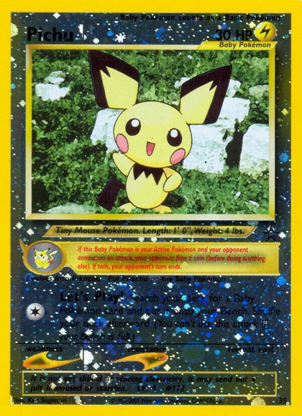 Pokémon Pichu #35/53 WoTC Promo Reverse Holofoil Near Mint English Trading Card — catalog front, TCGplayer SKU 3007577