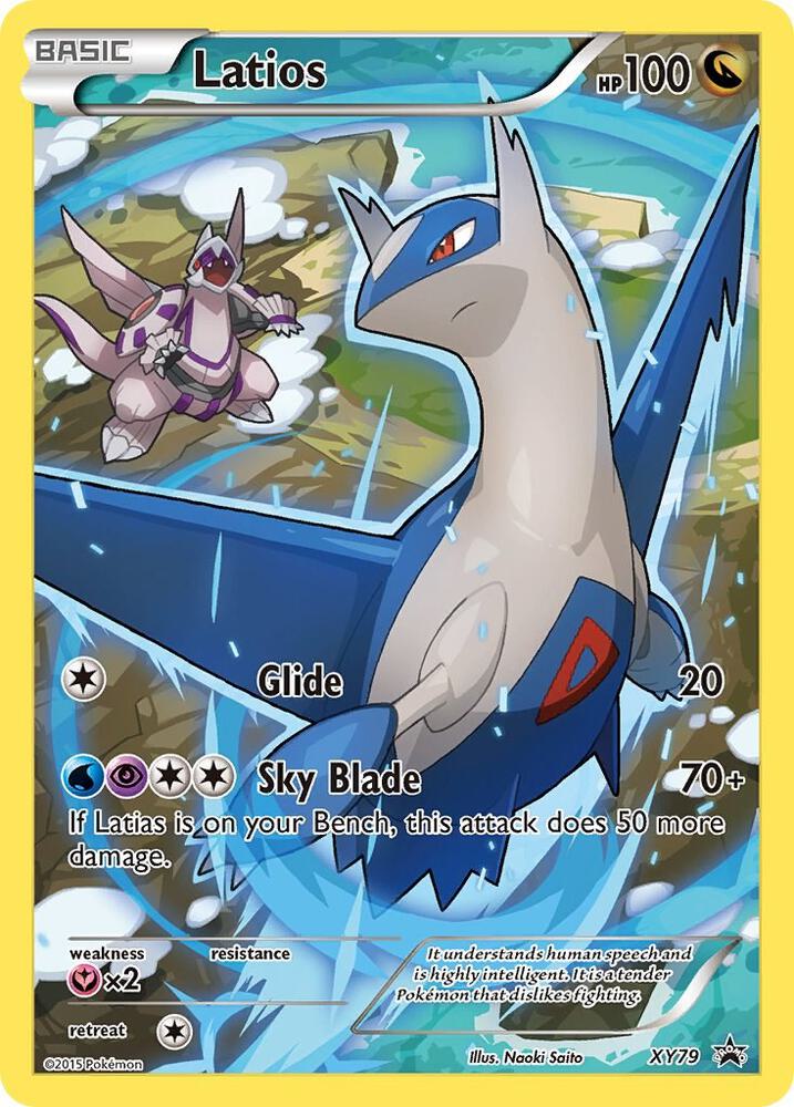 Pokémon Latios #XY79 XY Promos Full Art Promo Holofoil Heavily Played Trading Card