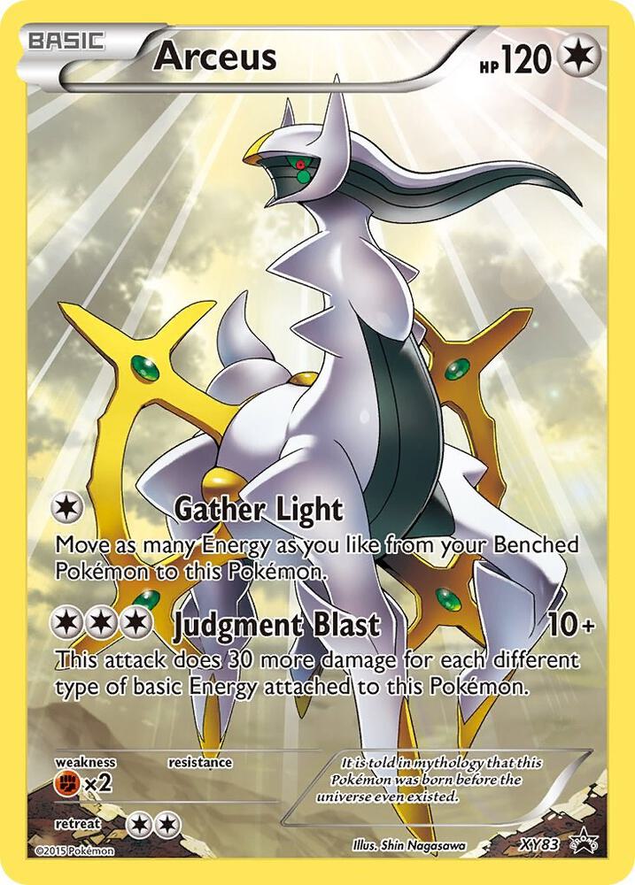 Pokémon Arceus #XY83 XY Promos Promo Holofoil Moderately Played English Trading Card — catalog front, TCGplayer SKU 3007709