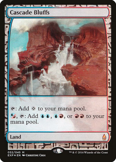 Magic Cascade Bluffs #32 Zendikar Expeditions Mythic Rare Foil Near Mint Trading Card