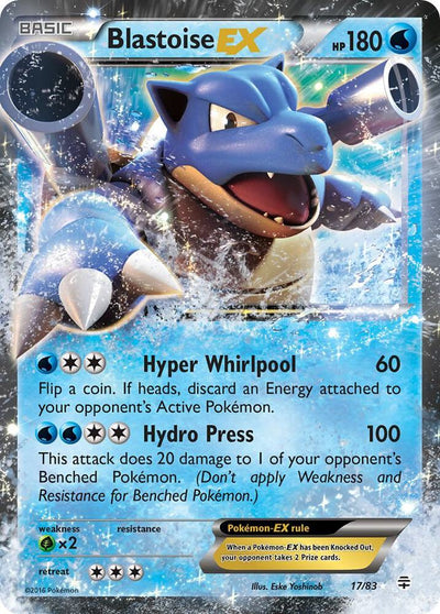 Pokémon Blastoise EX #17/83 Generations Ultra Rare Holofoil Near Mint English Trading Card — catalog front, TCGplayer SKU 3083769