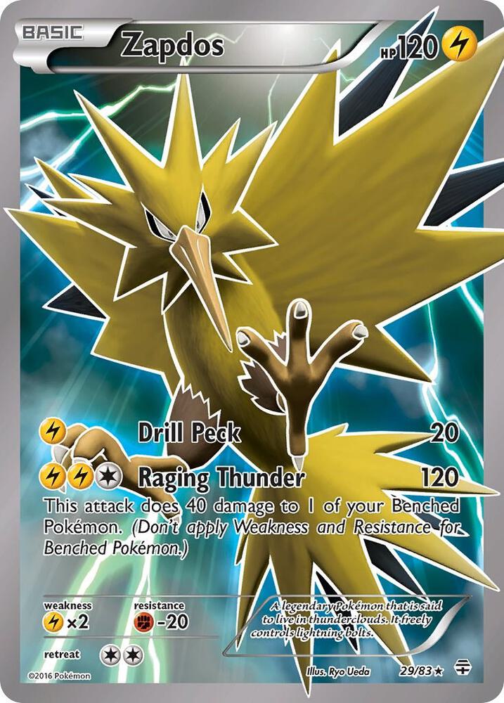 Pokémon Zapdos #29/83 Generations Holo Rare Holofoil Near Mint Trading Card