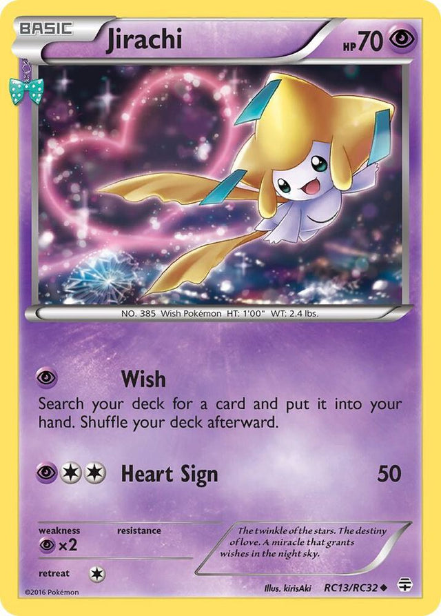 Pokémon Jirachi #RC13/RC32 Generations: Radiant Collection Uncommon Holofoil Lightly Played English Trading Card — catalog front, TCGplayer SKU 3085941
