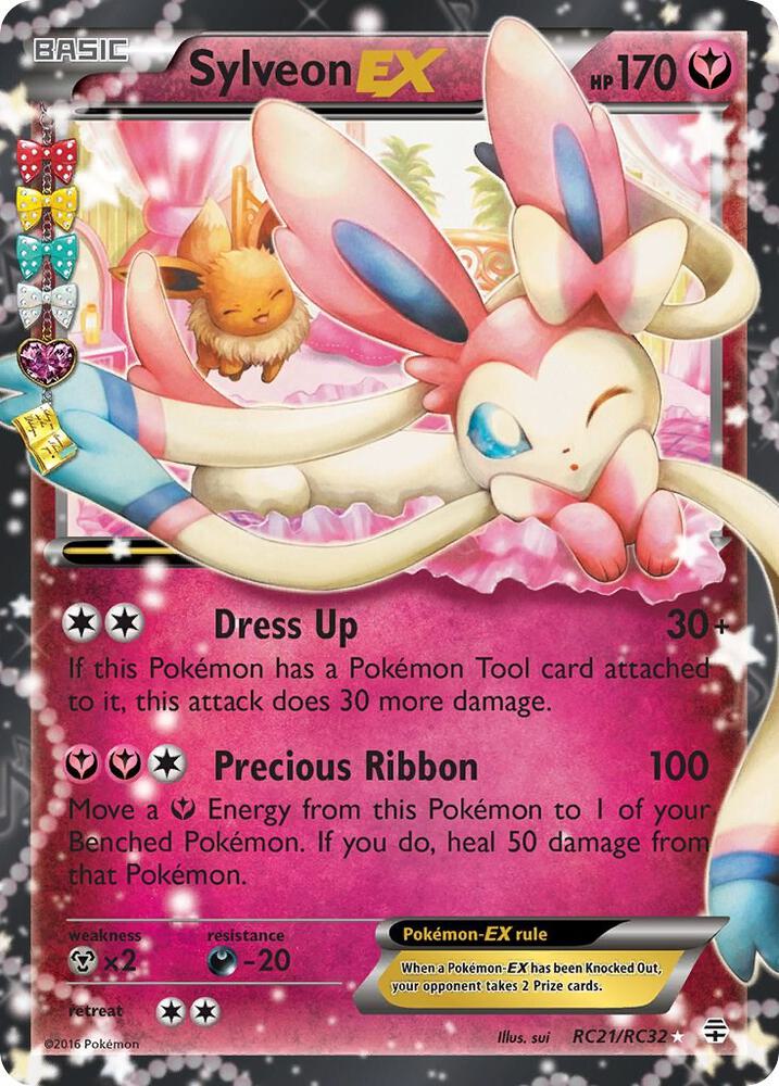 Pokémon Sylveon EX #RC21/RC32 Generations: Radiant Collection Ultra Rare Holofoil Near Mint Trading Card
