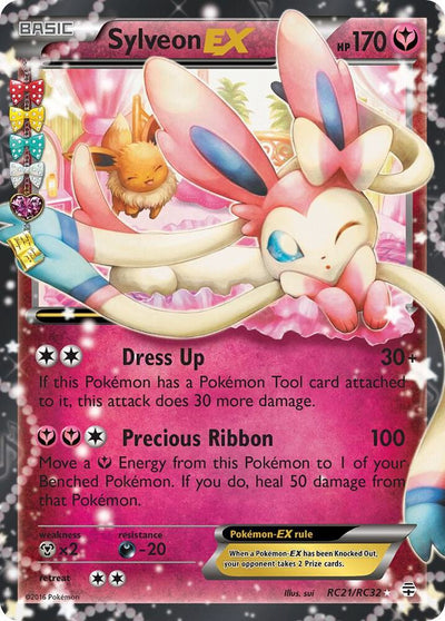 Pokémon Sylveon EX #RC21/RC32 Generations: Radiant Collection Ultra Rare Holofoil Near Mint Trading Card