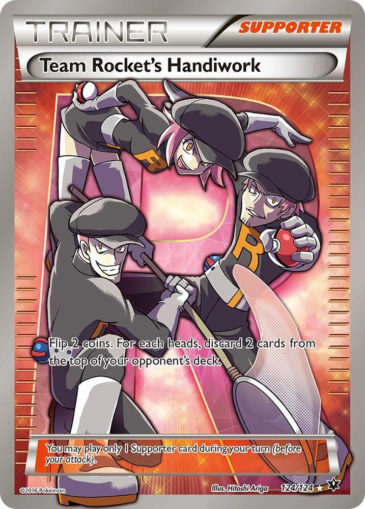 Pokémon Team Rocket's Handiwork #124/124 XY - Fates Collide Full Art Holofoil Lightly Played English Trading Card — catalog front, TCGplayer SKU 3142571