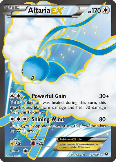 Pokémon Altaria EX #123/124 XY - Fates Collide Full Art Holofoil Near Mint English Trading Card — catalog front, TCGplayer SKU 3142640