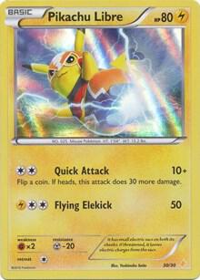 Pokémon Pikachu Libre #30/30 XY Trainer Kit: Pikachu Libre & Suicune 30 - Holo Holofoil Near Mint Trading Card