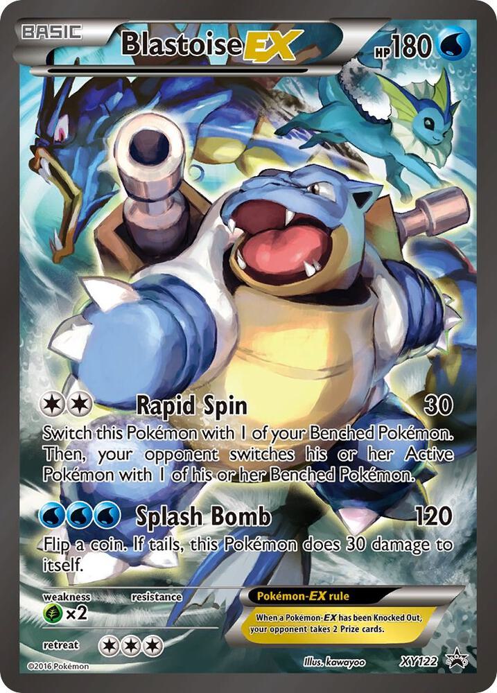 Pokémon Blastoise EX #XY122 XY Promos Promo Holofoil Moderately Played Trading Card