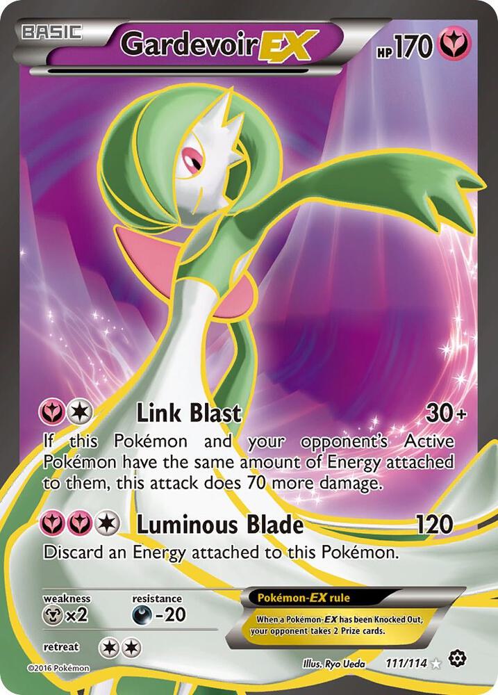 Pokémon Gardevoir EX #111/114 XY - Steam Siege Full Art Holofoil Near Mint English Trading Card — catalog front, TCGplayer SKU 3191396