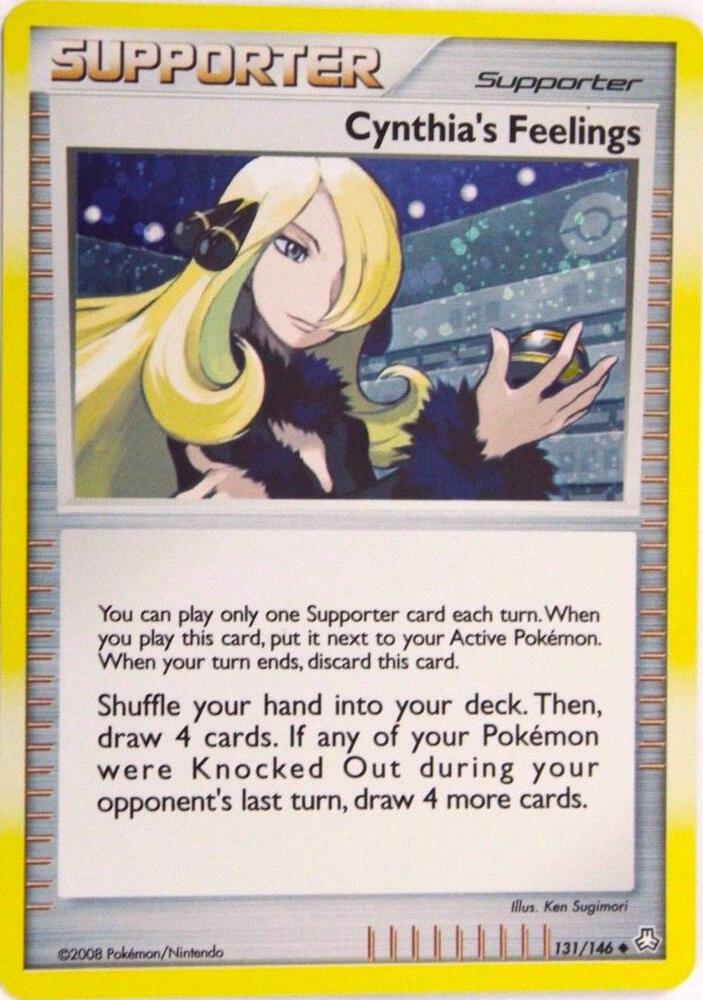 Pokémon Cynthia's Feelings - 131/146 #131/146 Miscellaneous Cards & Products Cosmos Holofoil Holofoil Lightly Played English Trading Card — catalog front, TCGplayer SKU 3204583