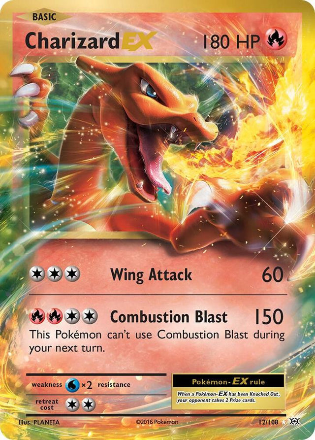 Pokémon Charizard EX #12/108 XY - Evolutions Ultra Rare Holofoil Near Mint English Trading Card — catalog front, TCGplayer SKU 3242963