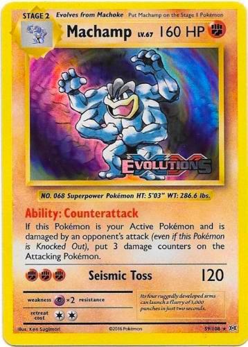 Pokémon Machamp #59/108 XY Promos XY Evolutions Prerelease Holofoil Near Mint Trading Card