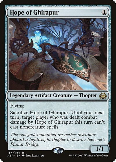 Magic Hope of Ghirapur #154 Aether Revolt Rare Foil Near Mint English Trading Card — catalog front, TCGplayer SKU 3258605