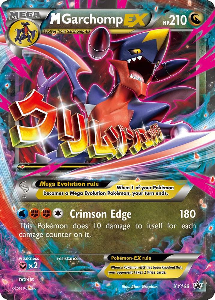 Pokémon M Garchomp EX #XY168 XY Promos Promo Holofoil Moderately Played Trading Card