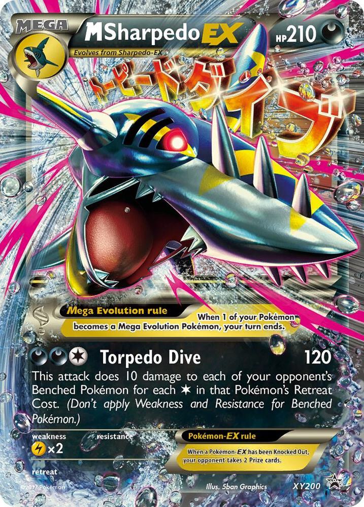 Pokémon M Sharpedo EX #XY200 XY Promos Promo Holofoil Moderately Played English Trading Card — catalog front, TCGplayer SKU 3326731