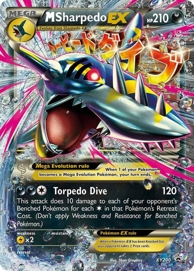 Pokémon M Sharpedo EX #XY200 XY Promos Promo Holofoil Moderately Played English Trading Card — catalog front, TCGplayer SKU 3326731