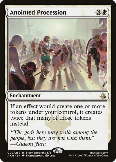 Magic Anointed Procession #2 Amonkhet Rare Foil Near Mint English Trading Card — catalog front, TCGplayer SKU 3328065
