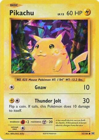 Pokémon Pikachu - 35/108 #035/108 Deck Exclusives Cracked Ice Holo Holofoil Lightly Played English Trading Card — catalog front, TCGplayer SKU 3367148