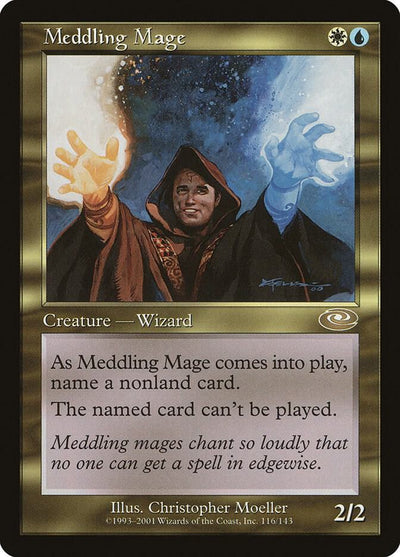 Magic Meddling Mage #116 Planeshift Rare Non-Foil Moderately Played Trading Card