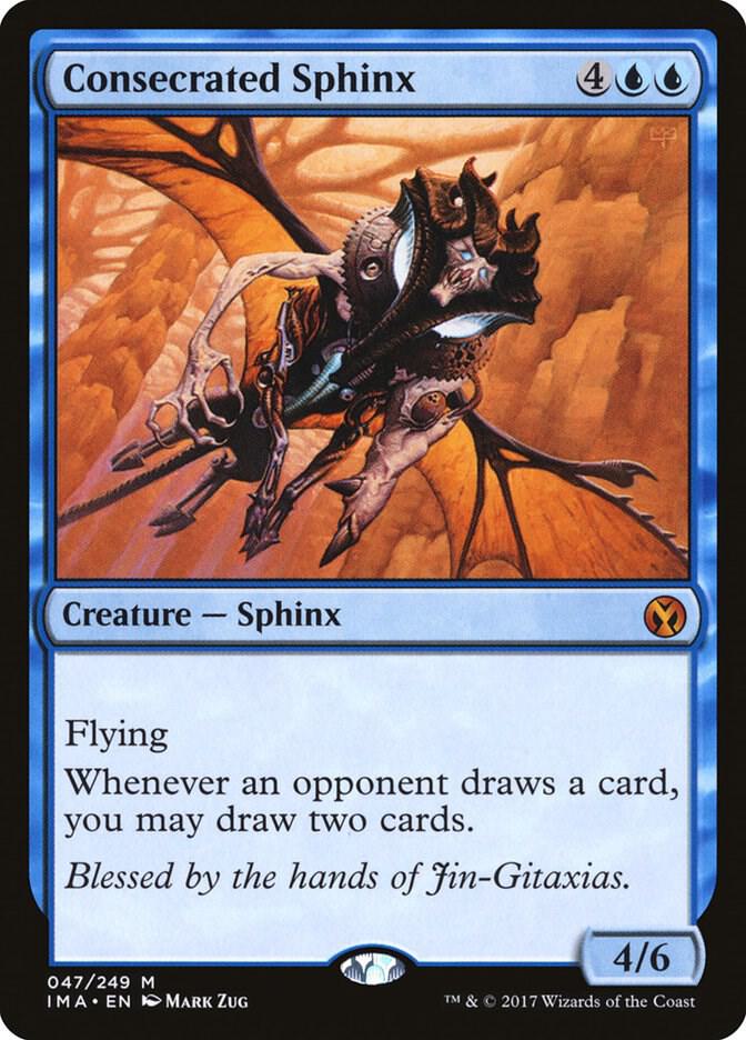 Magic Consecrated Sphinx #47 Iconic Masters Mythic Rare Non-Foil Near Mint English Trading Card — catalog front, TCGplayer SKU 3466837