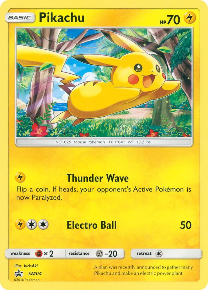 Pokémon Pikachu - SM04 #SM04 SM Promos Target Non-Holo Non-Foil Near Mint English Trading Card — catalog front, TCGplayer SKU 3514408