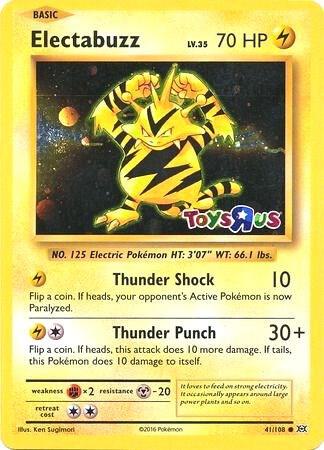 Pokémon Electabuzz - 41/108 #041/108 Miscellaneous Cards & Products Toys R Us Promo Holofoil Near Mint Trading Card