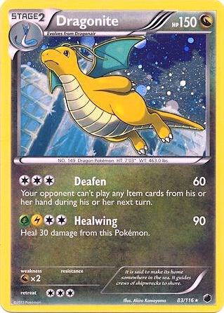 Pokémon Dragonite - 83/116 #083/116 Blister Exclusives Cosmos Holo Holofoil Lightly Played Trading Card