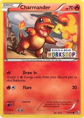 Pokémon Charmander - 17/113 #017/113 Miscellaneous Cards & Products Build-A-Bear Workshop Exclusive Non-Foil Lightly Played Trading Card