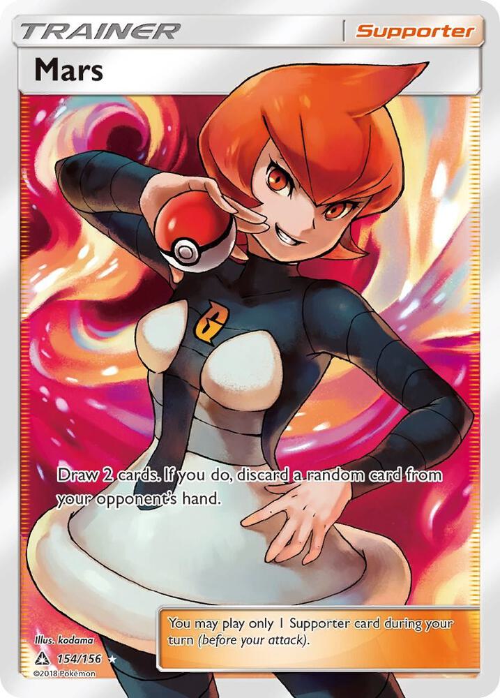 Pokémon Mars #154/156 SM - Ultra Prism Full Art Holofoil Near Mint Trading Card