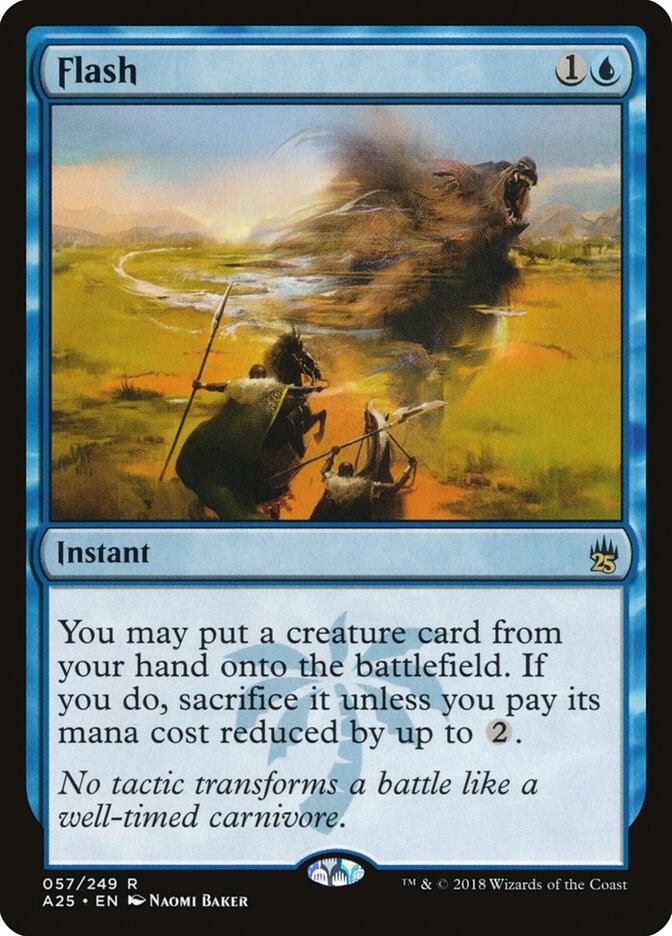 Magic Flash #57 Masters 25 Rare Foil Near Mint English Trading Card — catalog front, TCGplayer SKU 3608707
