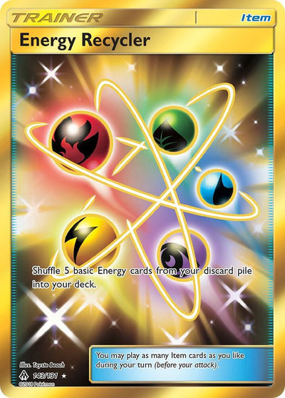 Pokémon Energy Recycler #143/131 SM - Forbidden Light Secret Holofoil Near Mint Trading Card