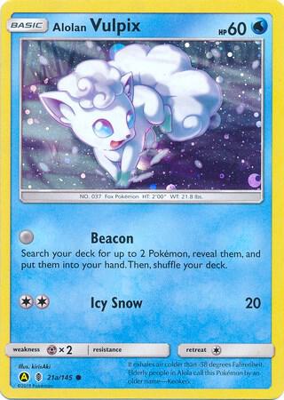 Pokémon Alolan Vulpix - 21a/145 #021a/145 Alternate Art Promos Promo Holofoil Near Mint English Trading Card — catalog front, TCGplayer SKU 3840808