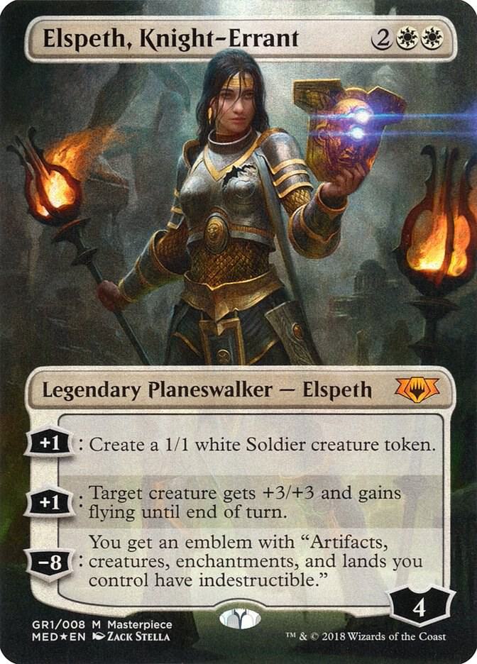 Magic Elspeth, Knight-Errant #GR1 Mythic Edition: Guilds of Ravnica Mythic Rare Foil Near Mint English Trading Card — catalog front, TCGplayer SKU 3844271