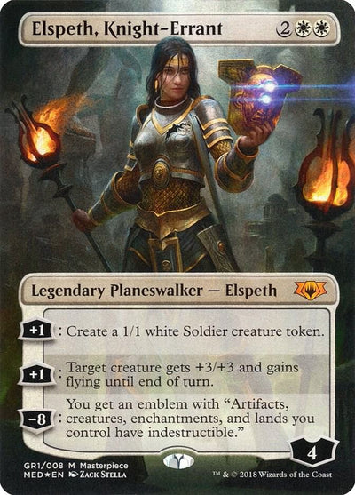 Magic Elspeth, Knight-Errant #GR1 Mythic Edition: Guilds of Ravnica Mythic Rare Foil Near Mint English Trading Card — catalog front, TCGplayer SKU 3844271