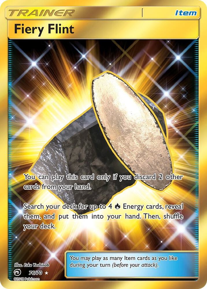 Pokémon Fiery Flint #76/70 Dragon Majesty Secret Holofoil Near Mint English Trading Card — catalog front, TCGplayer SKU 3846267