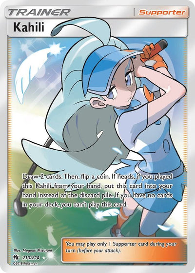 Pokémon Kahili #210/214 SM - Lost Thunder Full Art Holofoil Moderately Played Trading Card